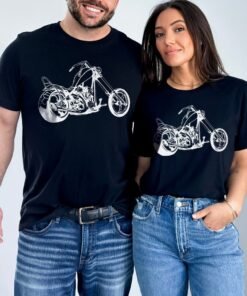 Chopper Motorcycle T-shirt Design 2D Full Printed Sizes S - 5XL - NABF318